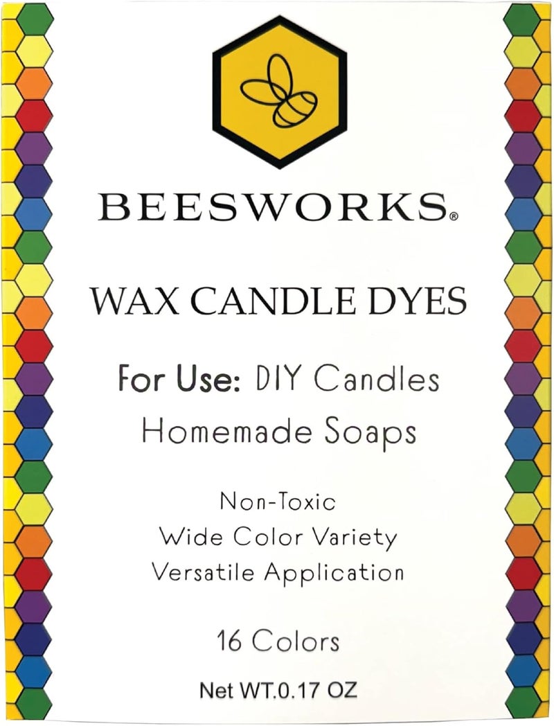 Beesworks Wax Candle Dyes - 16 Colors Wax Dyes for DIY Candle Making, Soap Making (0.15 oz per Color) - Image 5